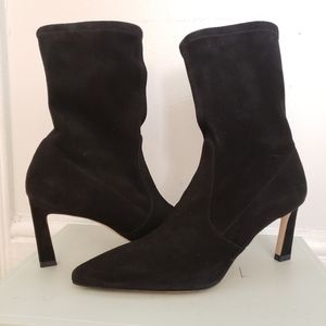 Stuart Weitzman Rapture black suede booties in size 36.5/6